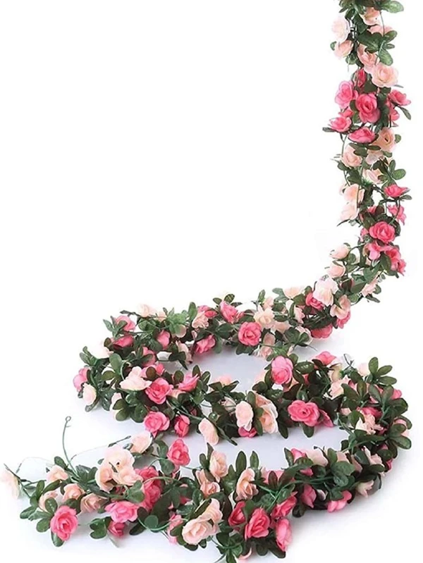1PC/5pcs Artificial Flowers Rose Vine DIY Garden Material Vine Wedding Site Decoration Home Bedroom, Living Room, Bathroom, Wall Hanging Decoration Material Outdoor Garden School Birthday Party Supplies Valentine'S Day Decoration New Year,Fake Plants,Fall Decor,Room,Desk,Garden Decor,Room Decoration Stuff Multicolor