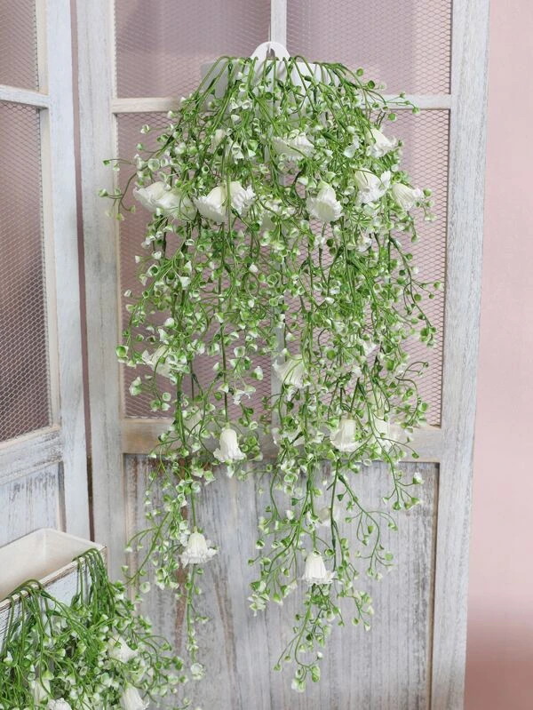 1pc Artificial Flower Vine, Hanging Plastic Faux Flower Garland For Wall Decor,Fake Plants,Fall Decor,Room,Desk,Garden Decor,Room Decoration Stuff Multicolor