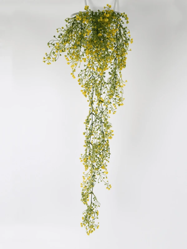 3.6FT Artificial Hanging Flower Plant Fake Vine Willow Rattan Flower Artificial Hanging Plant For Home Garden Wall Decoration For Wedding Decoration, Valentine'S Day Decor, Birthday Decor, Anniversary Decor, Holiday Decor, Graduation Decoration, Party Decor Supplies Yellow