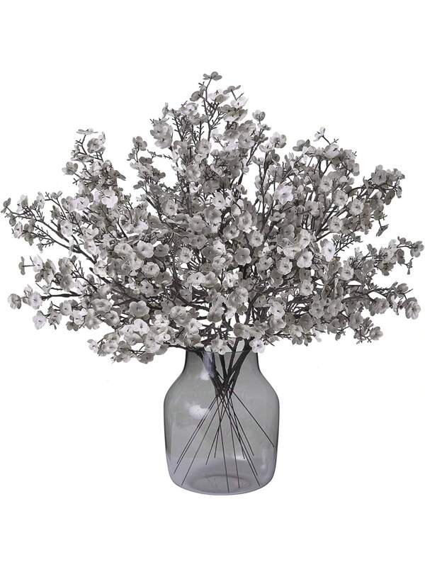 1pc Simulation Silk Flowers Flower Faux Babys Breath  For Home Bedroom DIY Wedding Party Grey