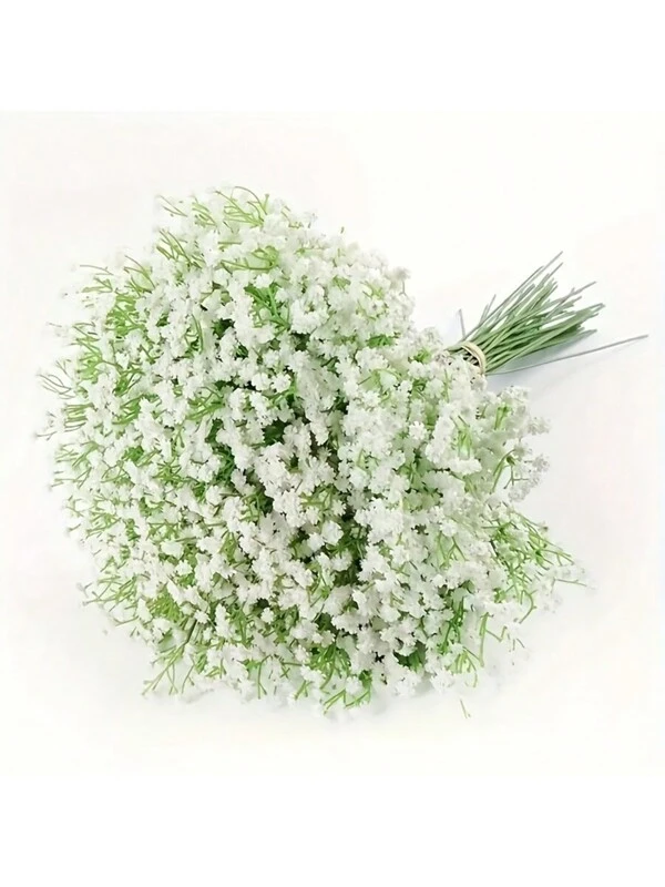 40pcs Artificial Baby's Breath Flowers, Premium Oxidation ResistanceBulk Bouquets With Stem, Real Touch Faux Flowers, Home Room OfficeDecor, Flower Arrangements Artificial Centerpiece, Outdoor Garden YardDecor, Wedding Birthday Bridal Shower Decor White
