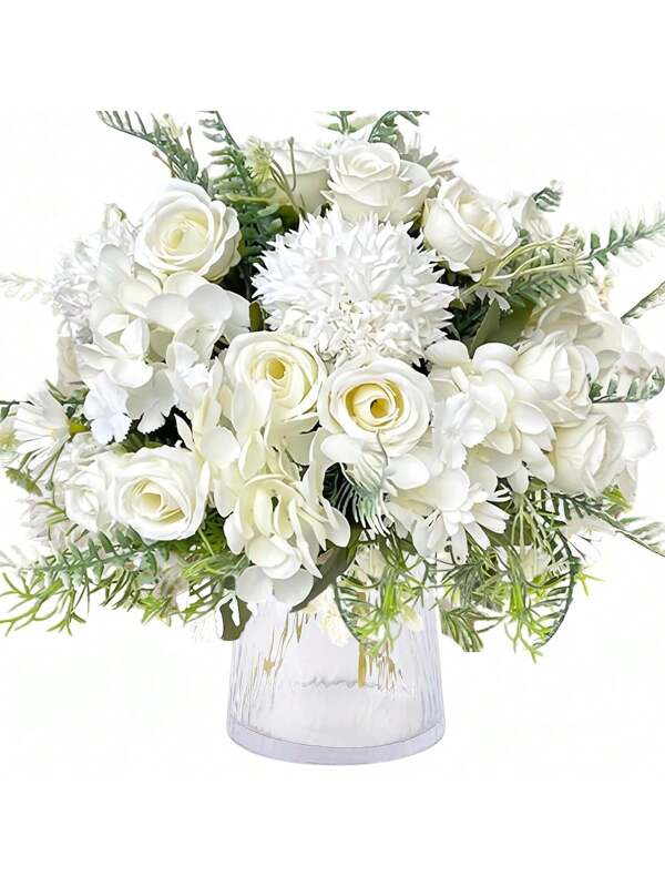 1PC Artificial Flowers, Rose Bouquets, Fake Daisy Silk Hydrangea Fake Plants Room Decor Fall Decor Autumn Decor Centerpieces Valentine's Day Gifts, Birthday Party Decorations, Wedding Flower Baskets, Bride Holding Flowers, Home Furnishings, Dining Rooms, Bedrooms, Windowsills, Vases, Decorations, New Year Decorations, Outdoor Gardens, Start Of School Season Rose-blue